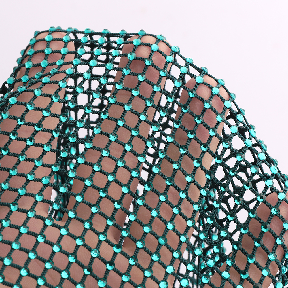 Blue Zircon Rhinestones Mesh A - Crystal Mesh Fabric recensie en prijs