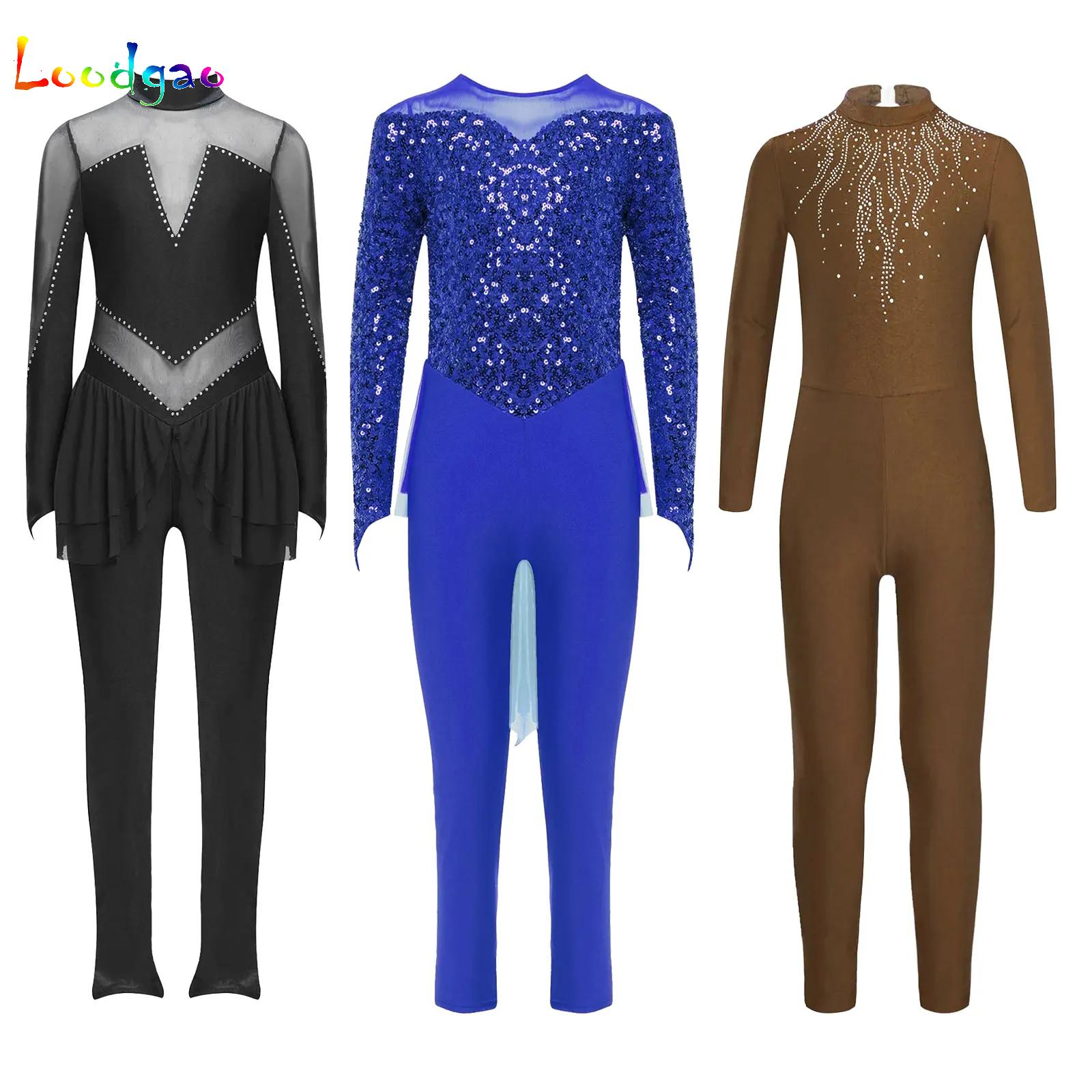 Kids Girls Ballet Dance Jumpsu - Rhinestone Banding Trim recensie en prijs