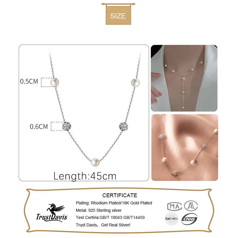 TrustDavis Real 925 Sterling S - Pearl Trim Chain recensie en prijs