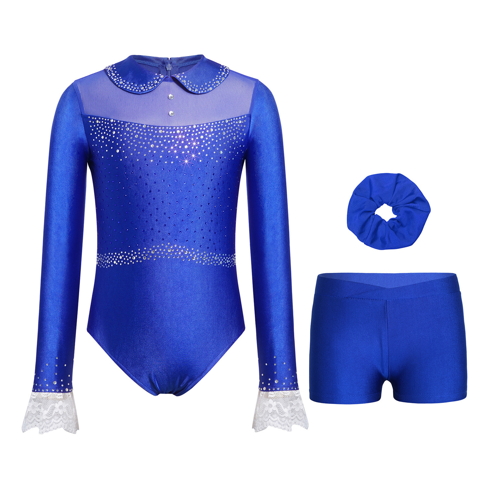 Girls Skating Ballet Dance Leo - Rhinestone Banding Trim recensie en prijs