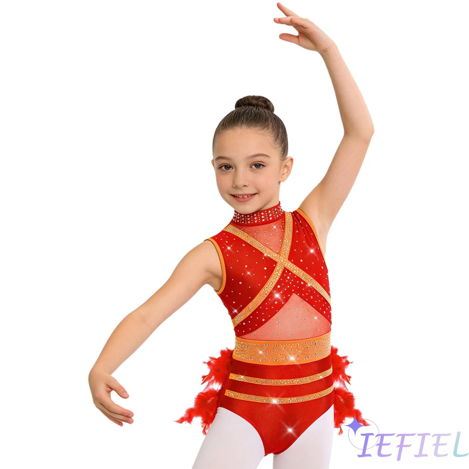 Kids Girls Latin Ballet Dance  - Rhinestone Banding Trim recensie en prijs